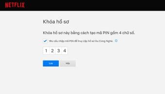 Cách đặt mật khẩu khóa hồ sơ cá nhân Netflix